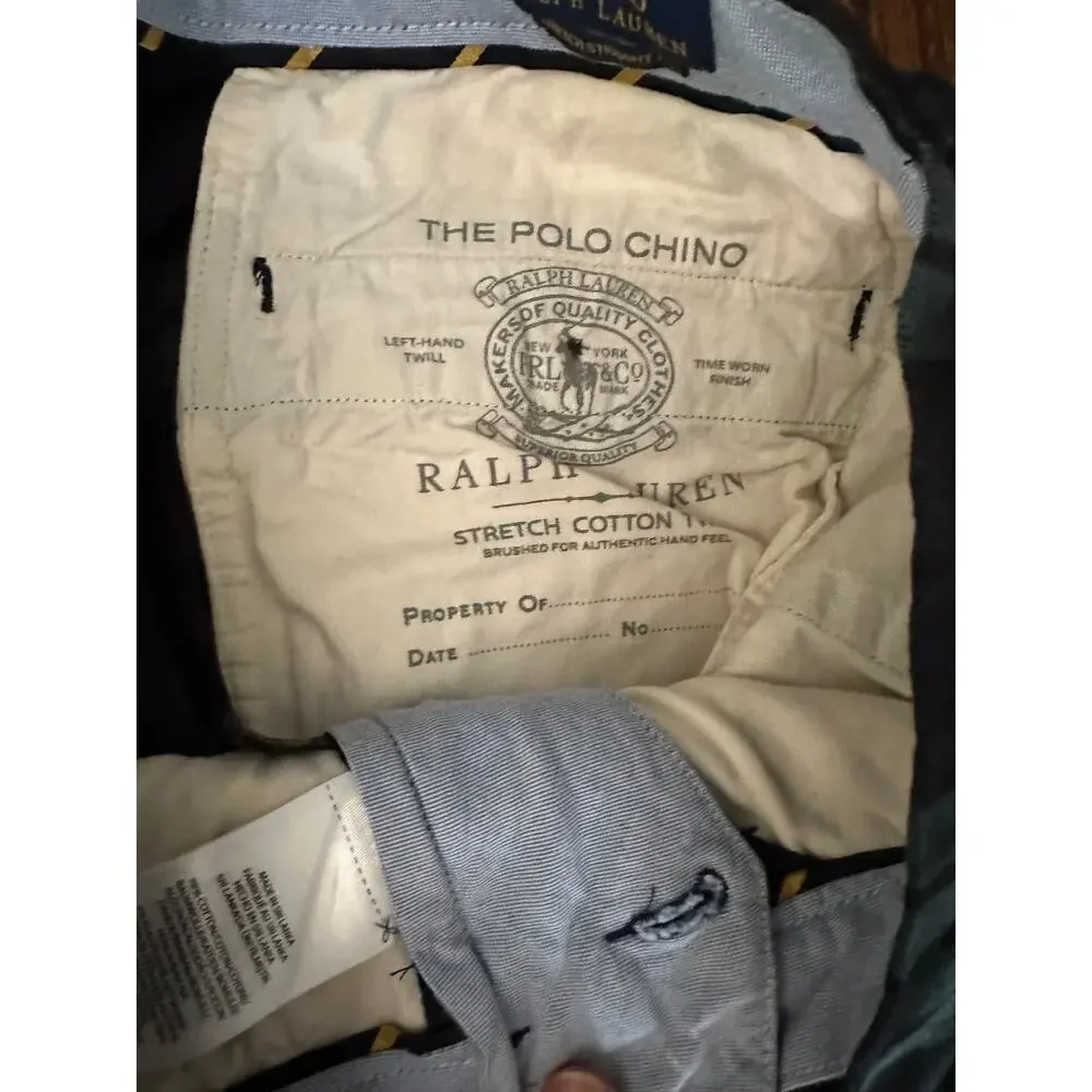 SOLD POLO RALPH LAUREN Mens Straight Fit Tartan Plaid Pants Fall Winter - Picture 3 of 10